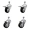 Service Caster 3.5 Inch Blue Polyurethane Swivel 12mm Stem Caster Total Lock Brake, 2PK SCC-TSTTL20S3514-PPUB-BLUE-M1215-2S2 - alternate 3